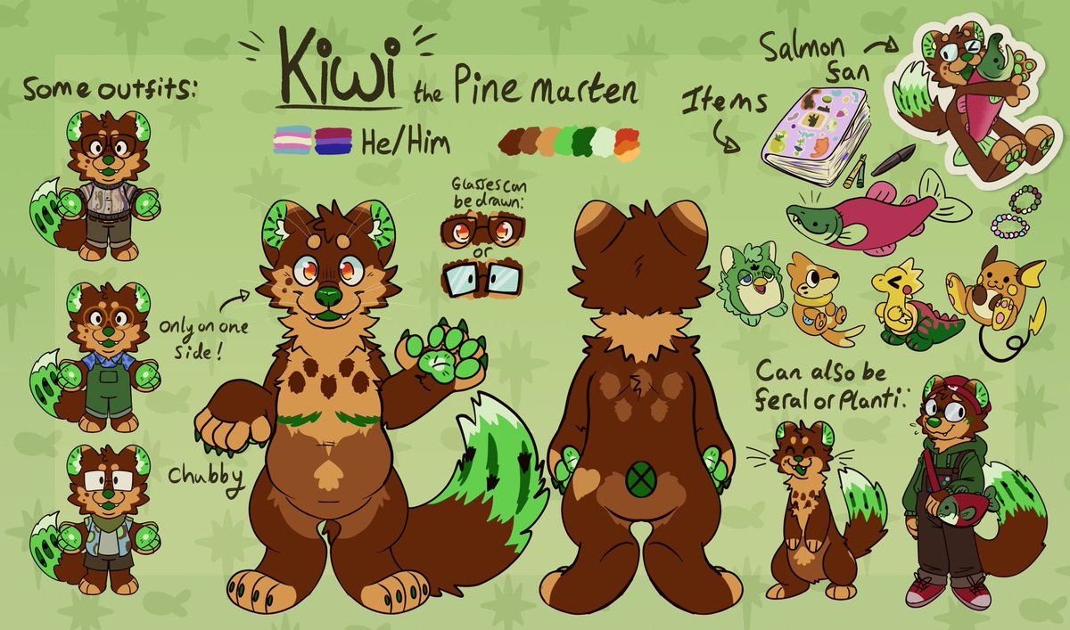 KiwiSodas's tweet image. ⭐️Hi there! ⭐️
🥝You can call me Myles/Kiwi!🥝
I’m a traditional and digital artist, fursuit maker, salmon fan and more!
Fursuit account: @KiwiMarten
Insta: kiwi.sodas
Commissions and other social can be found on my carrd: kiwisodas.carrd.co