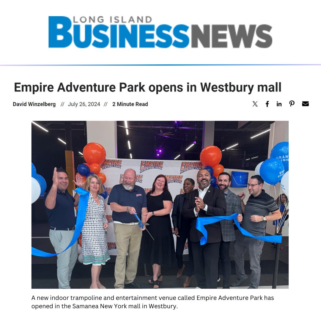 Congratulations to <a href="/Samaneanewyork/">Samanea New York</a> on another successful grand opening! Empire Adventure Park has officially opened the doors on 35,000 square feet of fun, including ninja courses, trampolines, climbing walls, and a RFID-enabled bar.