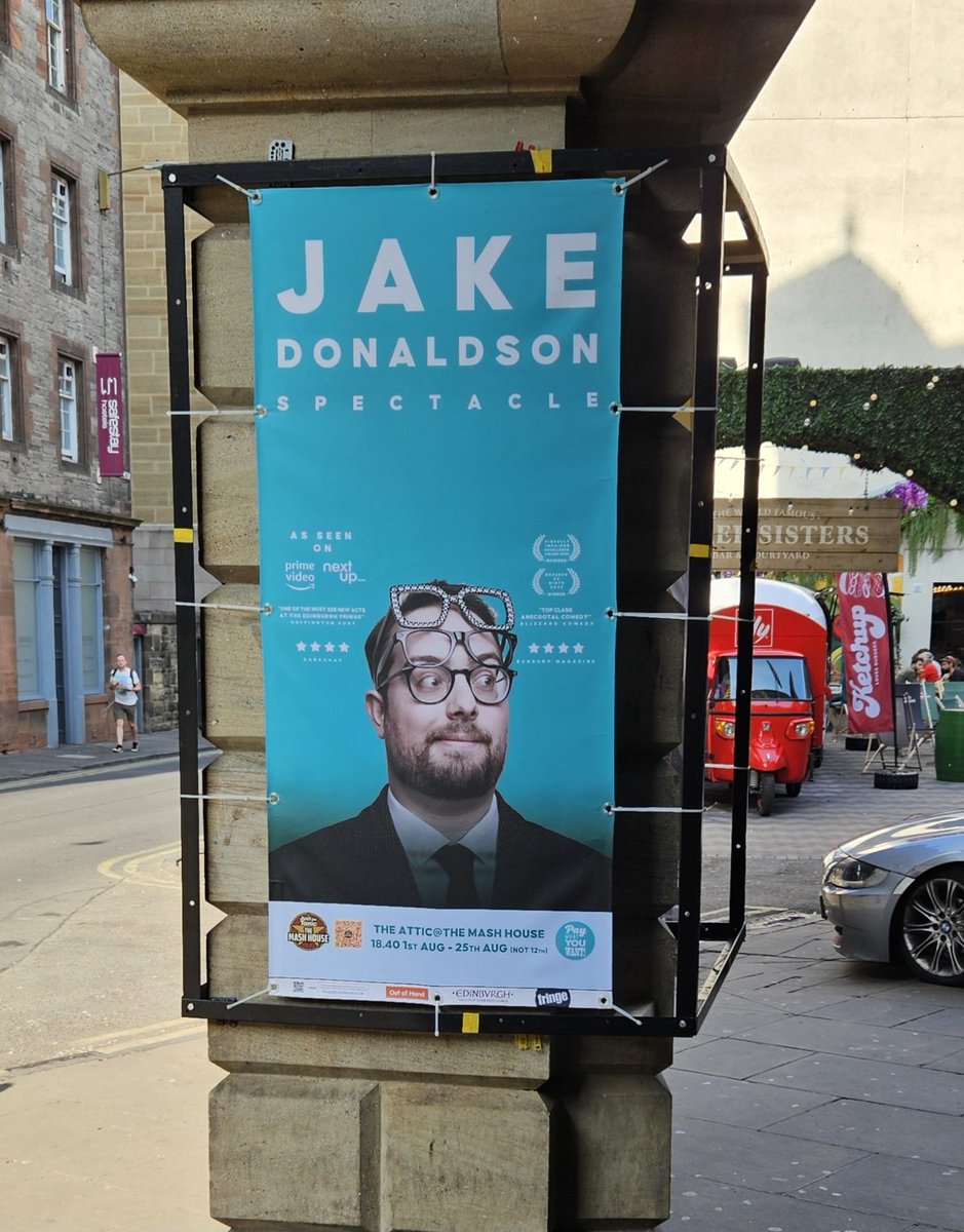 I didn't use a screen magnifier, couldn't read the dimensions for the artwork, and now have a poster on the busiest street in Edinburgh that's the wrong size for the frame it's in.

If this isn't effective marketing for a show about sight loss, I don't know what is...

#edfringe