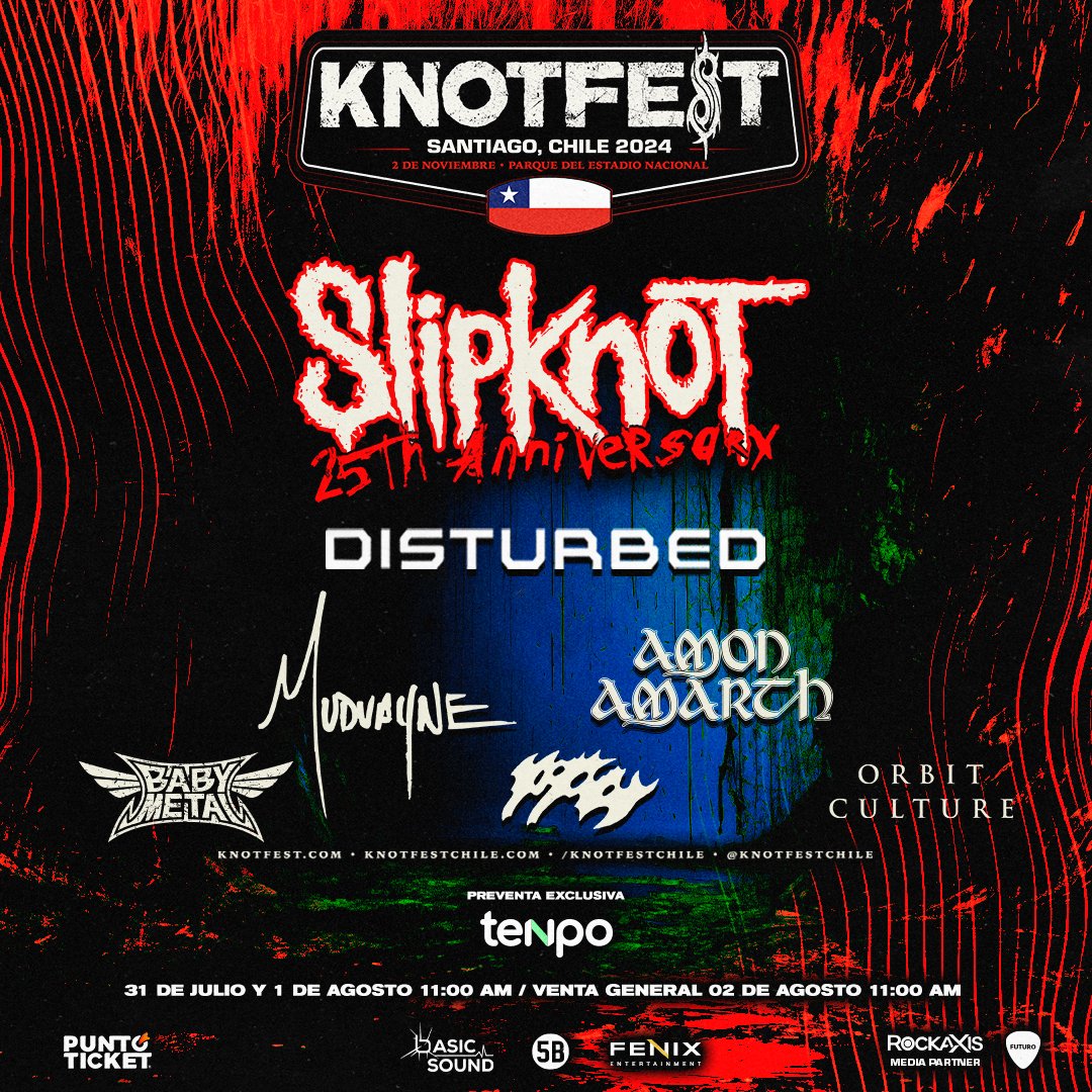 knotfestchile's tweet photo. ¡Inicia la preventa Tenpocl en Punto Ticket! adquiere tus entradas a Knotfest Chile 2024 antes que nadie! 📷
📷Recuerda son solo 2 días de preventa.
📷📷 Preventa exclusiva clientes Tenpo disponible YA: https://t.co/W7EOeOhPna https://t.co/9w2f9NjENo