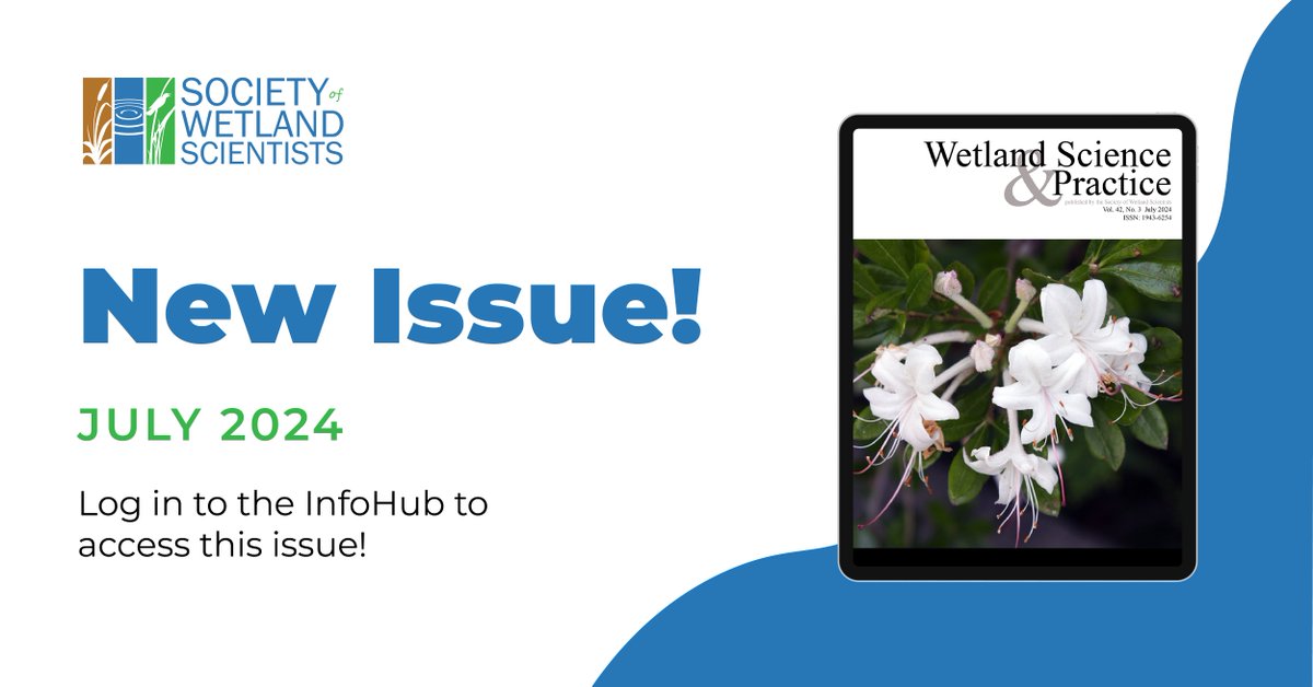 Dive deeper into the world of Wetlands with the newest edition of Wetland Science &amp; Practice (WSP)! 🌿 Discover groundbreaking research and insights. Access the July issue now on InfoHub—Access the July issue now: members.sws.org/MIC/Login 📚