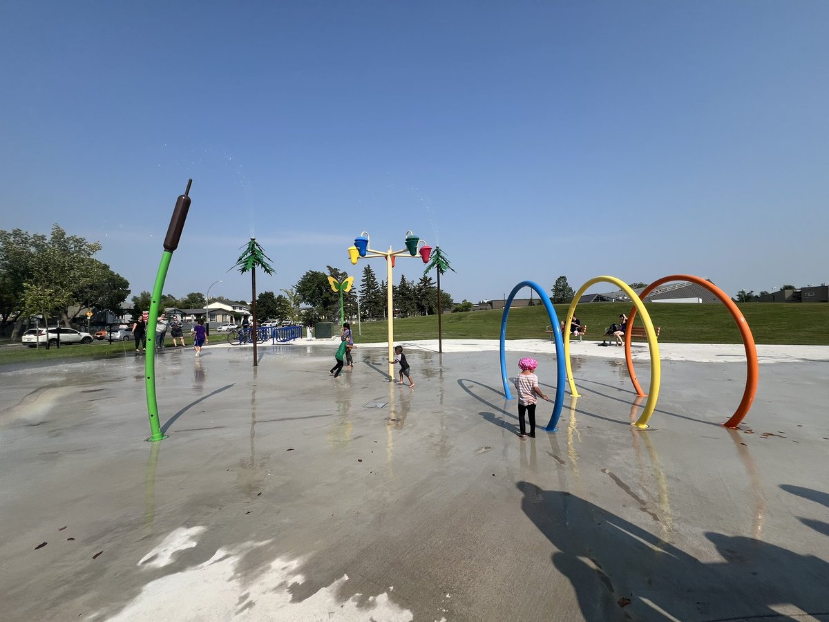 New spray pad and playground at Adsum Park in The Maples is now open! Thanks to all our partners for making this project possible.