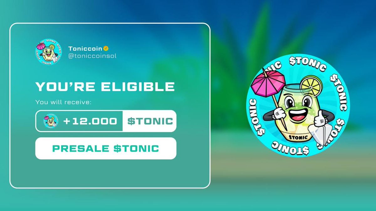 CassiopoSolana's tweet photo. ๐ Take it easy, weโre committed for the long term! The team is ready for any challenges ahead.
Watch out for tomorrow โ weโre launching new crazy marketing activities ๐คฏ
๐ด Presale $TONIC now: https://t.co/C9eIiMMW4Z
#TonicCoin #Tonic #Presale $SOL $PRCL $W $MEME $TNSR $JUP $ETH $BTC $PEPE $OMNI $GMRX $ONDO $LINA $ENA #Jupiter #Solana #Jupiter #Solana