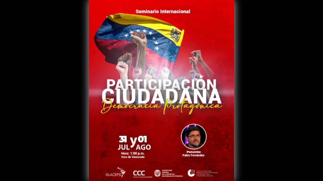 Contralora del estado Lara, Abg. Ana Luisa Gómez Zambrano, junto a equipo de trabajo presente en el Webinar "Participación Ciudadana y Democracia Protagonica", orgánizado por la <a href="/CGRVenezuela/">CGR Venezuela</a> y dictado por el Dr. Pablo Fernández.