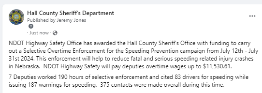Hall County Sheriff's Department tweet media