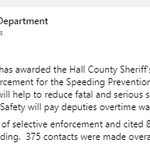 Photo by Hall County Sheriff's Department (@HallCounty_SO)