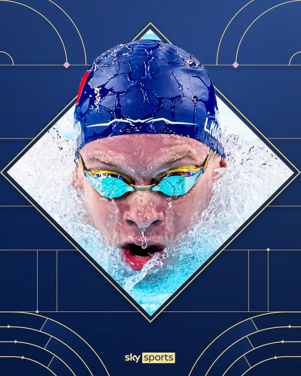 SkySports's tweet photo. Léon Marchand is incredible 🇫🇷

Two gold medals in one night for the French superstar swimmer 🤯 https://t.co/Lvv5J8TyzZ