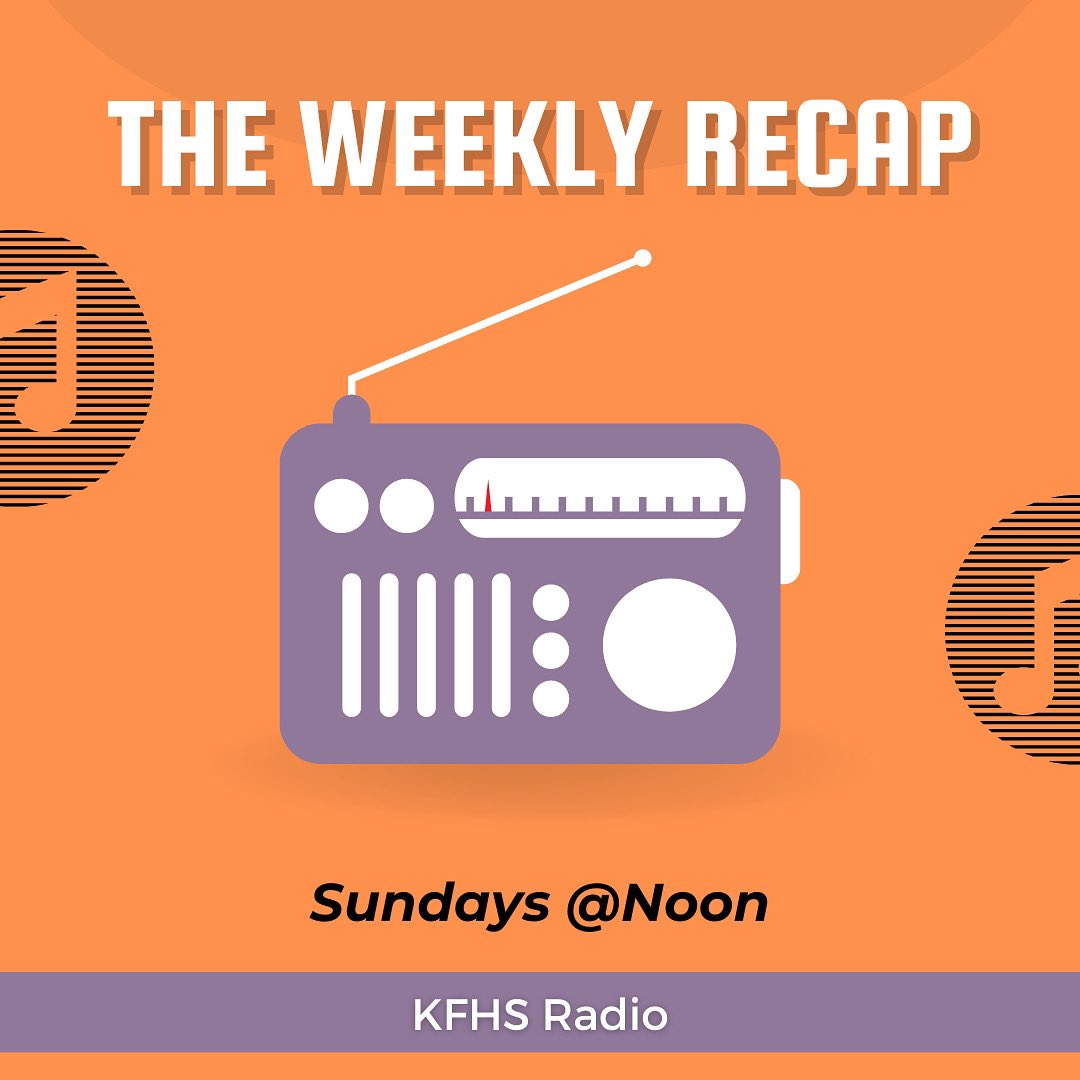 KFHSRadio's tweet photo. Tune in to The Weekly Recap every Sunday at noon to hear shows that played earlier in the week! Listen on https://t.co/VLpeZV3GZ5 or the TuneIn app. https://t.co/G3kNL88QjC