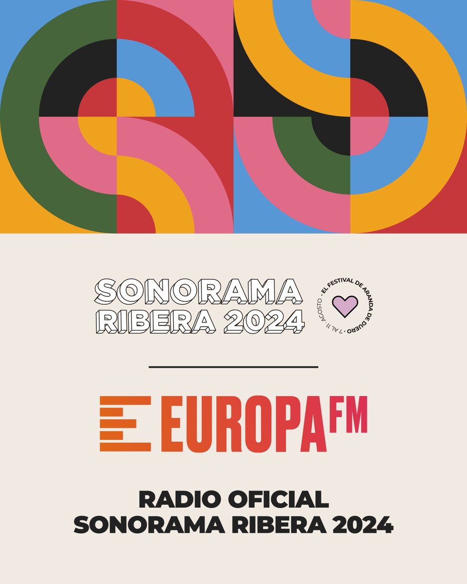 sonoramaribera's tweet photo. Si la cosa va de maridar...
El lechazo, con un vinito.
Y Sonorama Ribera...
¡con @europa_fm, nuestra radio oficial!
Que la música siga generando encuentros tan bonitos 📻 ❤️ https://t.co/cJxL6IdTIc