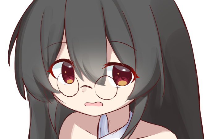 メガネを描こうとした形跡はある 