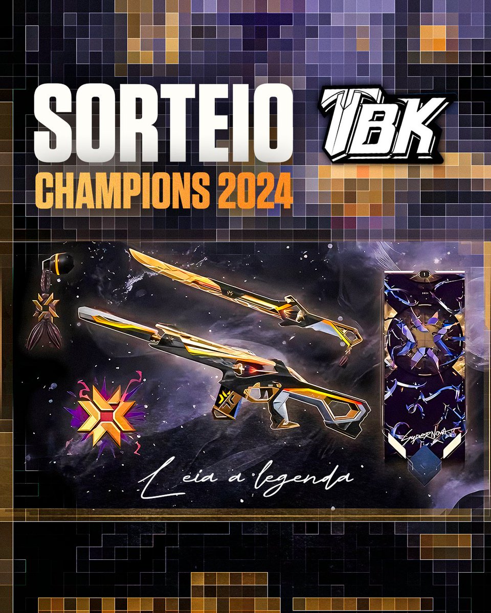 🎉 Quer ganhar um pacote do Champions para chamar de seu? ENTÃO MARCHA! 🎉

Veja como participar do sorteio que acontecerá no dia 20 de agosto:

1️⃣ Siga o perfil da TBK no Twitter
2️⃣ Marque 2 amigos nos comentários deste post usando a hashtag #AvanteTBK
3️⃣ Comentários