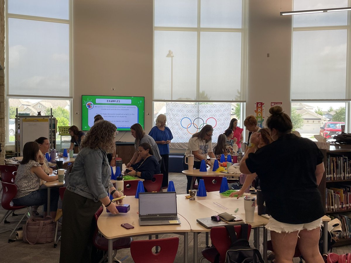 Rancho Leadership team is hard at work planning and adopting our values and commitments for this school year! #TeamRancho #NewPrincipal