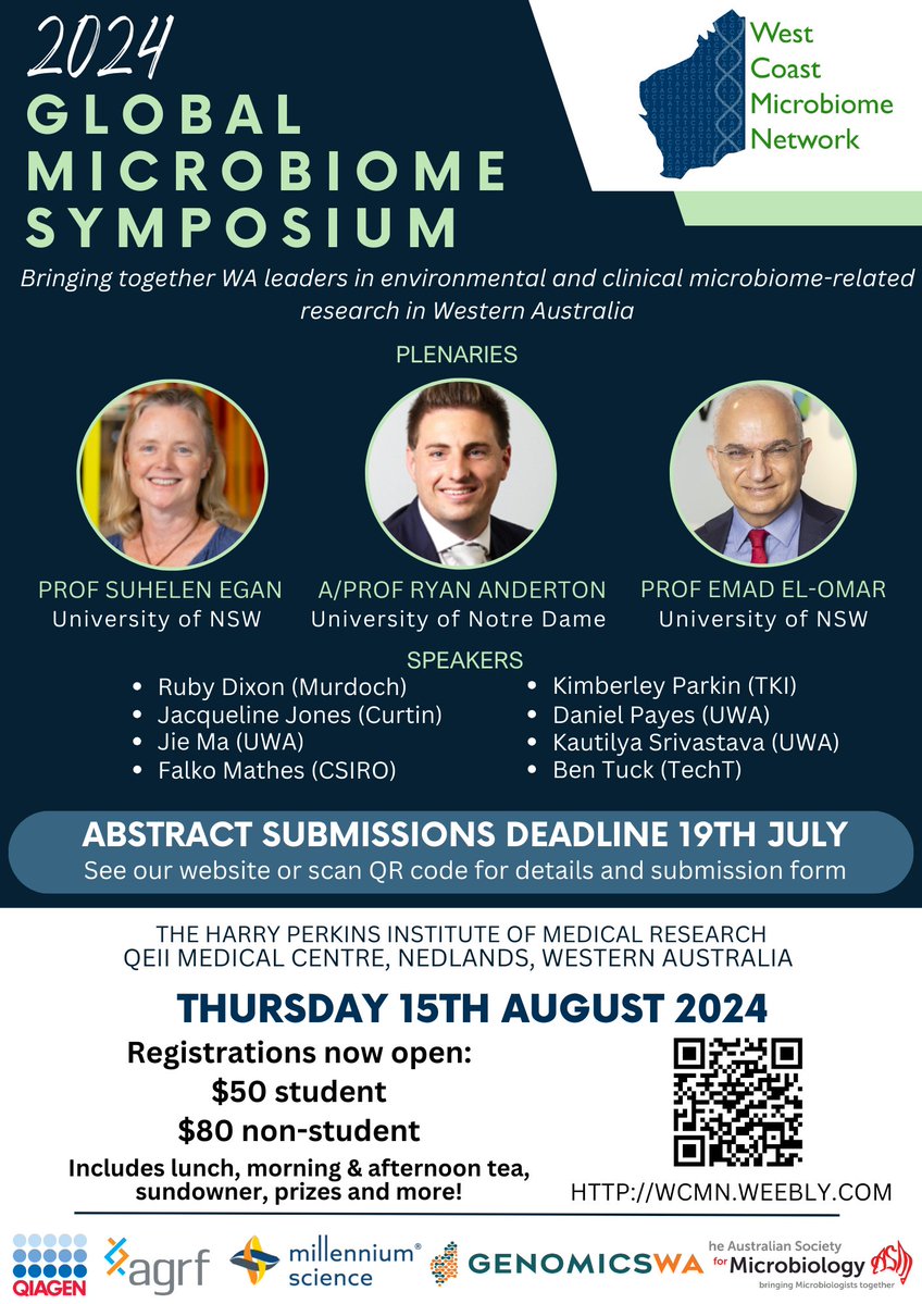 Registration now open for the Global Microbiome Symposium 2024. Get your tickets now! wcmn.weebly.com
#WCMN #microbiome