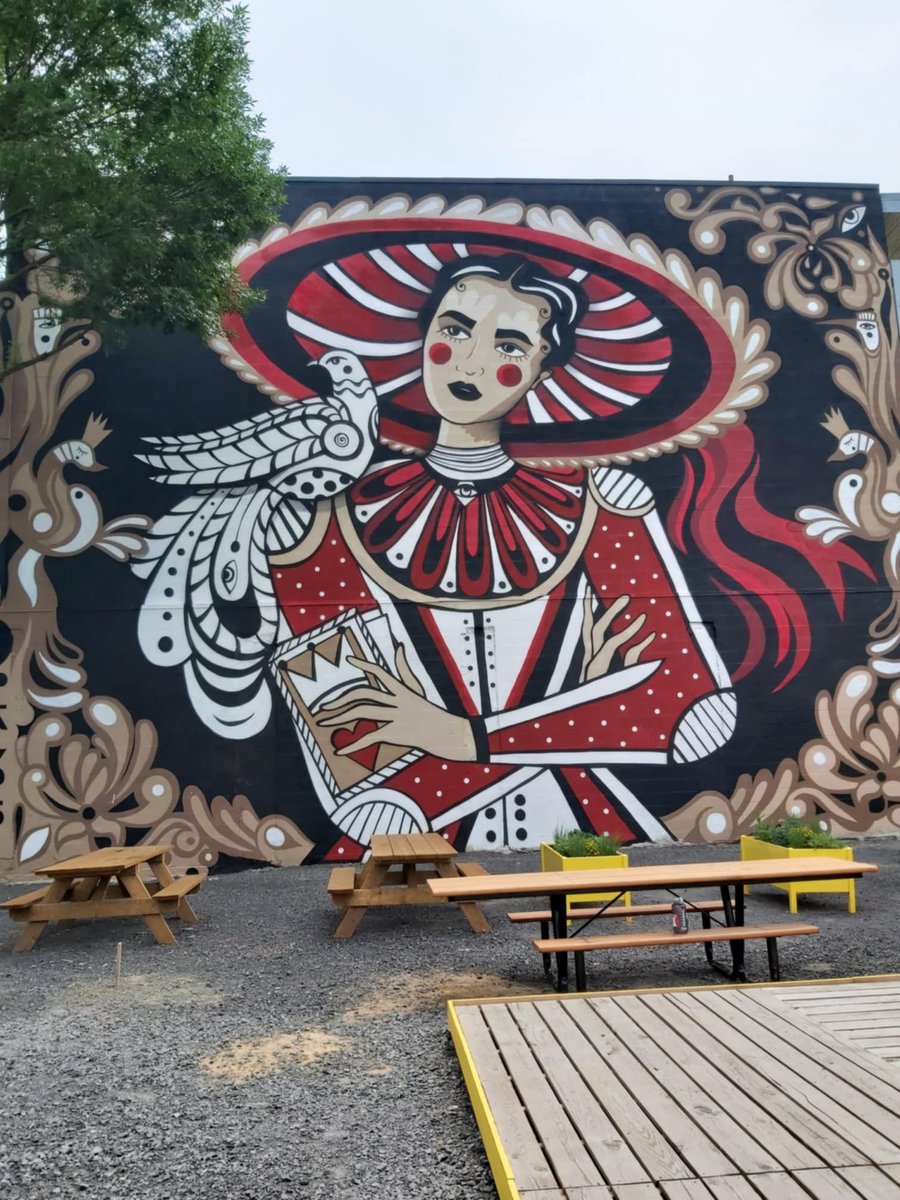 This is right around the corner from me. The mural overlooking the course takes my breath away. Everytime. ♥🕊