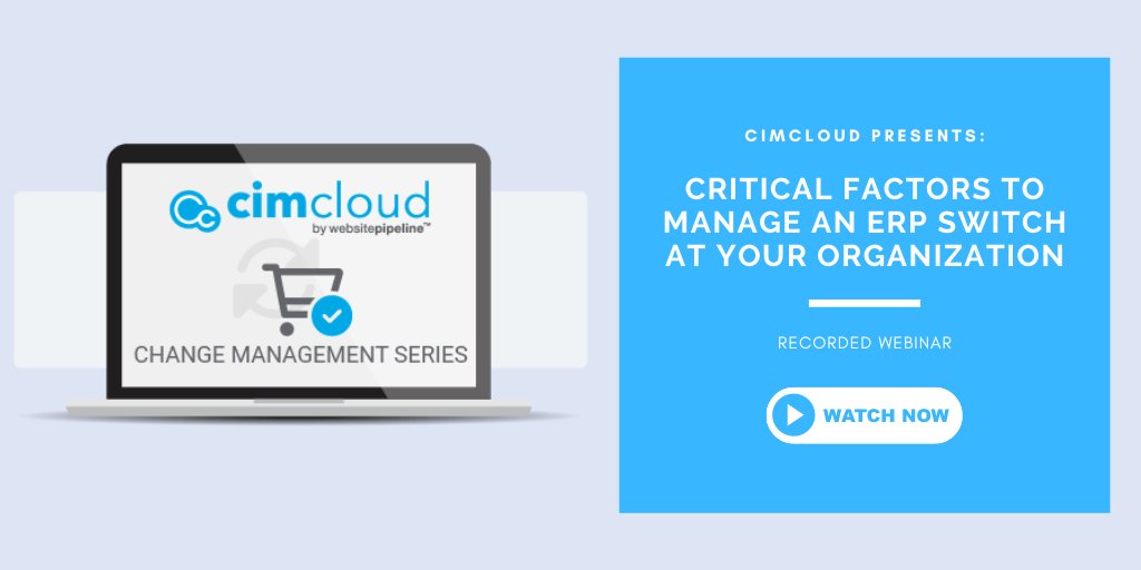 Considering an ERP change can be daunting. Fortunately, changing your ERP doesn't mean you have to double down on risk by also switching e-commerce platforms.

Watch this recorded webinar to learn more.
cimcloud.com/resources/webi… #sage100 #acumatica