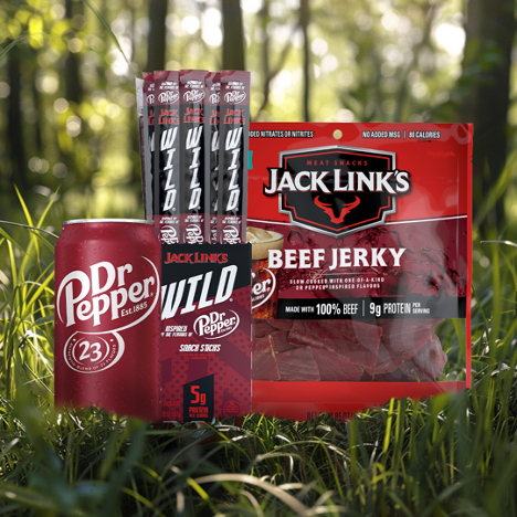 Jack Link's Dr Pepper-inspired beef jerky and <a href="/JackLinks/">Jack Link's Jerky</a> Wild Snack Sticks 🥩🤩🤤 hitting stores now!