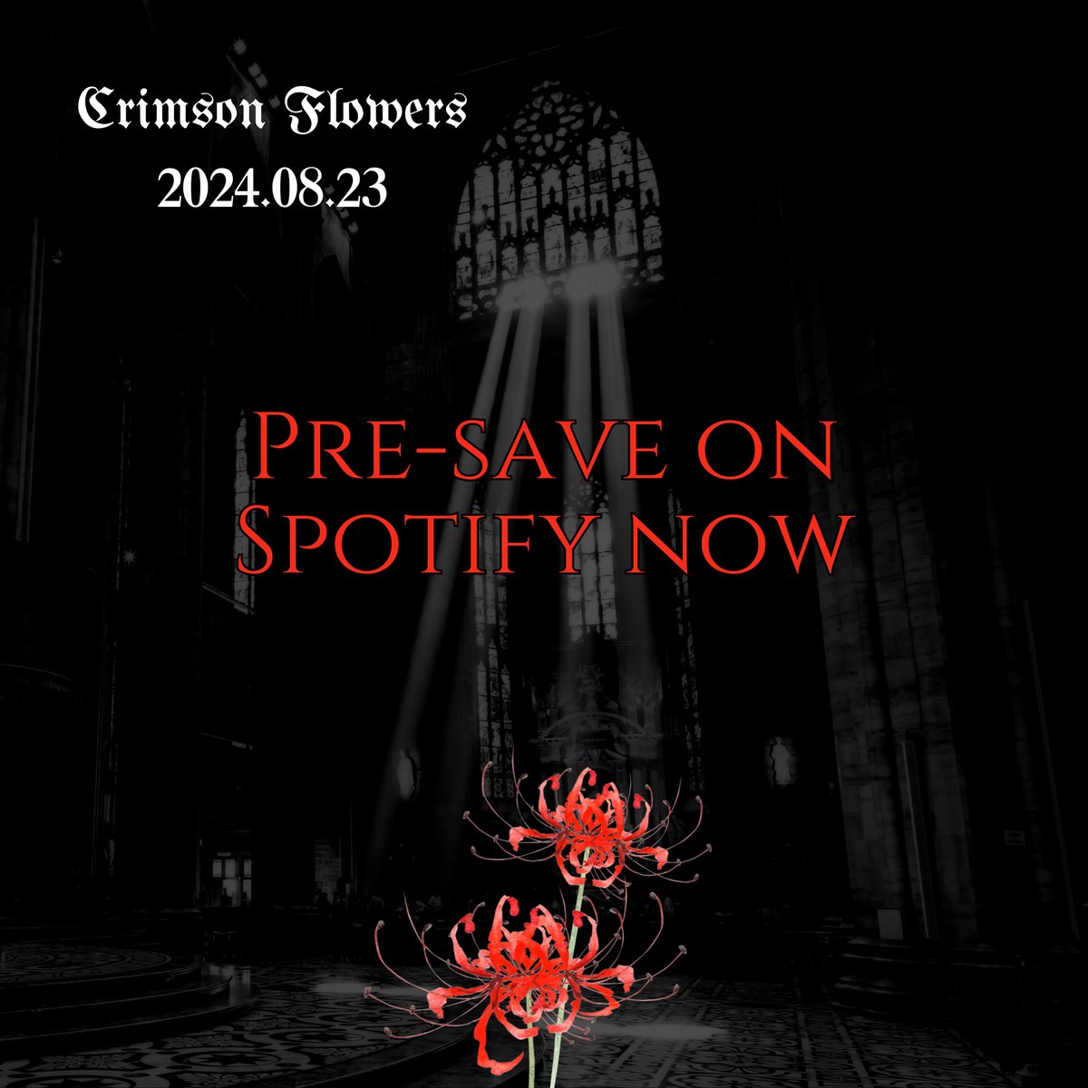 MyLadyDeathDC's tweet photo. "Crimson Flowers" is out on August 23rd. Pre-save it on Spotify to add it to your library right when it releases.

Pre-save here: https://t.co/FjAq8dXGZc https://t.co/h6t9F8JkCy