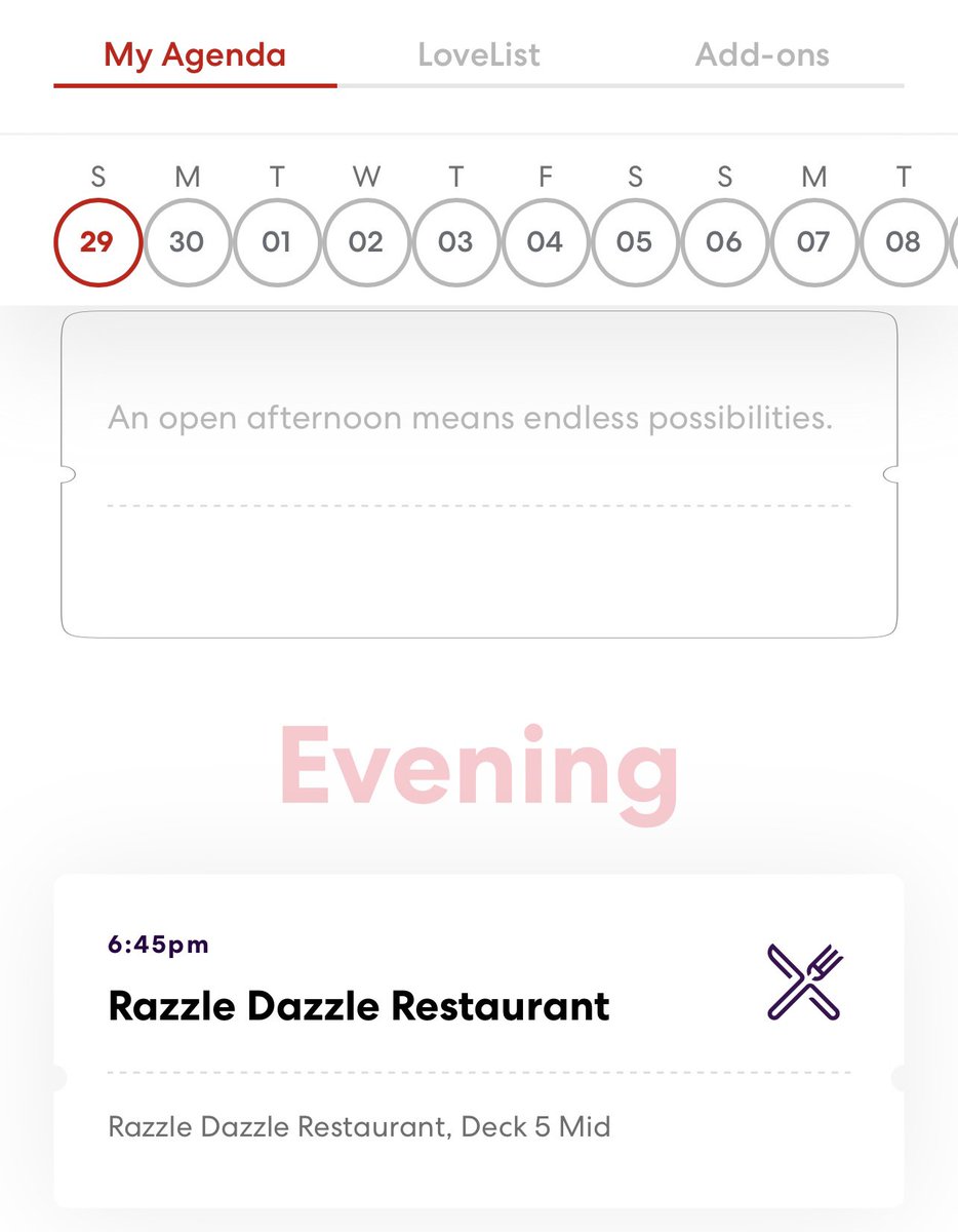thomjamesmcc's tweet photo. Dinner reservations have opened for our upcoming @VirginVoyages sailing. 

So as per tradition, our first night dinner is at Razzle Dazzle! ⚓️ https://t.co/shEMhJYq0S