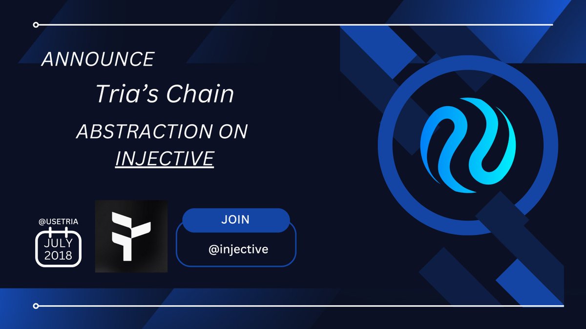 Icelord β π₯· (@crypto_energy7) on Twitter photo We are thrilled to announce the launch of Triaβs Chain Abstraction on <a href="/Injective/">Injective π₯·</a>
Starting today, users can effortlessly use assets from any chain on Injective without the need to bridge, swap or pay gas
<a href="/xninja_tech/">xNINJA | SocialFi βοΈπ₯·</a> @injspace #INJ #Cosmos #Web3 #Injective #NFT #blockchain #Dex We are thrilled to announce the launch of Triaβs Chain Abstraction on <a href="/Injective/">Injective π₯·</a>
Starting today, users can effortlessly use assets from any chain on Injective without the need to bridge, swap or pay gas
<a href="/xninja_tech/">xNINJA | SocialFi βοΈπ₯·</a> @injspace #INJ #Cosmos #Web3 #Injective #NFT #blockchain #Dex