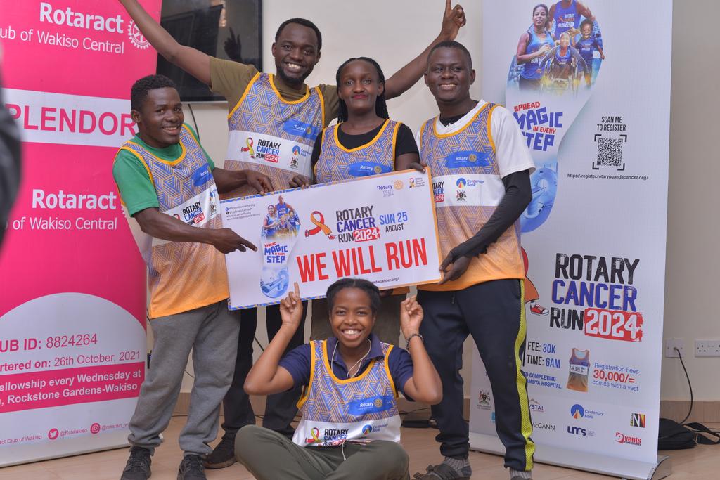 The #RotaryCancerRun24 is fully activated in wakiso and we are ready to run for a cause come 25th August.

So far 20 kits purchased and still counting till we are stopped.
A kit goes for 30k, lets support the fight against cancer.
#RotaryCancerRun24
