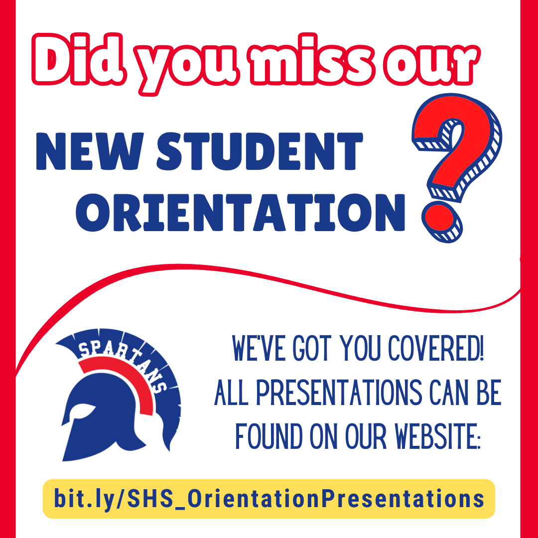 SpartanTweets's tweet photo. Spartan families, did you miss our New Student Orientation? We've got you covered. You can find our presentation links on our website:
https://t.co/Pve6P5Hhs7 https://t.co/Zlrrqtfmbq