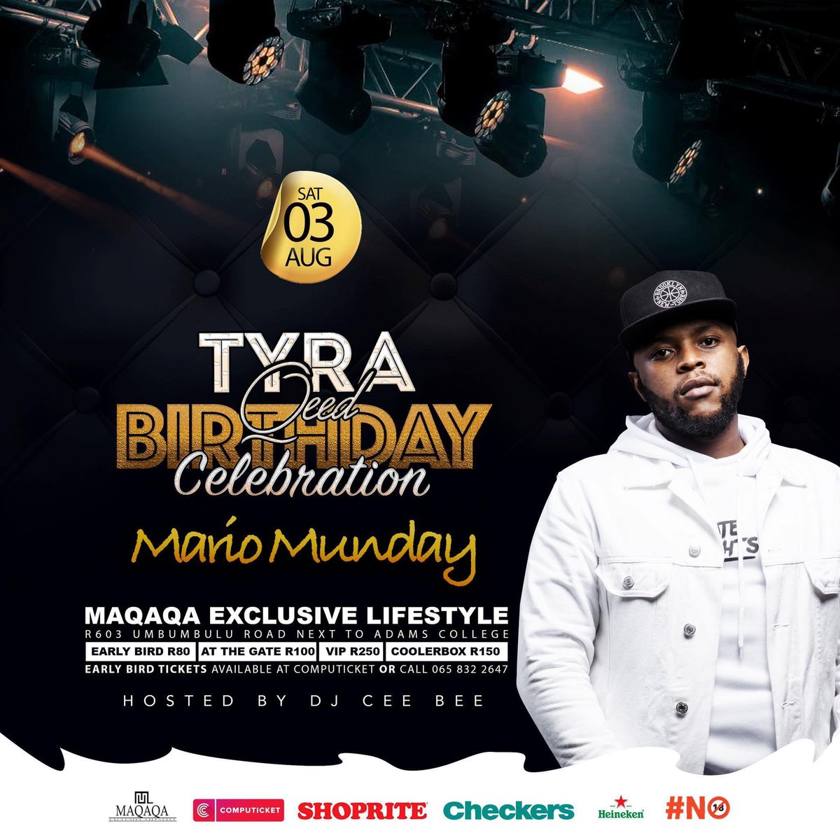 Weekend shows 💥🍾🍾

01/08 - Thursday Si-on - Metro Gents

02/08 - Shisanyama Friday’s - eBhodini Lifestyle

03/08 - Tyra Birthday Celebration - Maqaqa Lifestyle
03/08 - DJ Dynamic Birthday Celebration - Mtuseni Carwash

bookings@mundayonline.com
Artwork: