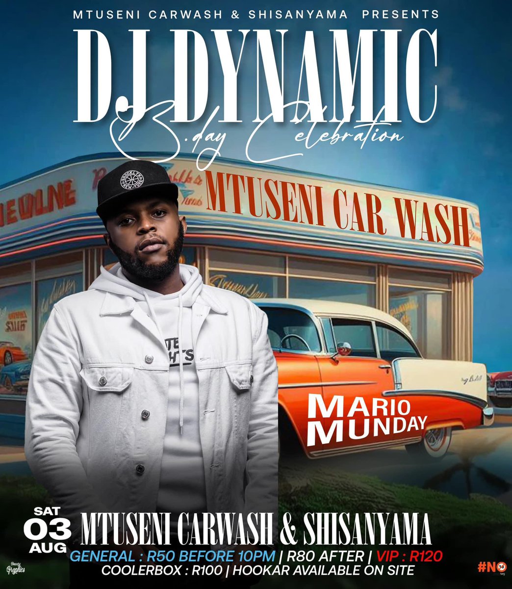 Mariokunene's tweet photo. Weekend shows 💥🍾🍾

01/08 - Thursday Si-on - Metro Gents

02/08 - Shisanyama Friday’s - eBhodini Lifestyle

03/08 - Tyra Birthday Celebration - Maqaqa Lifestyle
03/08 - DJ Dynamic Birthday Celebration - Mtuseni Carwash

bookings@mundayonline.com
Artwork: https://t.co/id9Plh7ecZ
