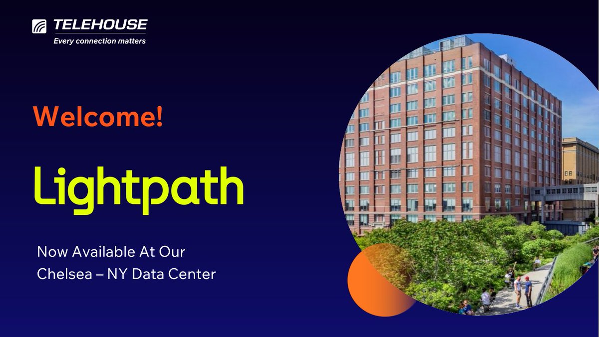 TELEHOUSE America (@telehouse) on Twitter photo #Breaking #News: Connections to <a href="/GoLightpath/">Lightpath</a> are now available at our #Telehouse #NY - Chelsea #datacenter. Speak with a member of the #team to learn more today about carrier-neutral #data centers: lnkd.in/eNeQ7ckm
#LightpathFiber #Breaking #News: Connections to <a href="/GoLightpath/">Lightpath</a> are now available at our #Telehouse #NY - Chelsea #datacenter. Speak with a member of the #team to learn more today about carrier-neutral #data centers: lnkd.in/eNeQ7ckm
#LightpathFiber