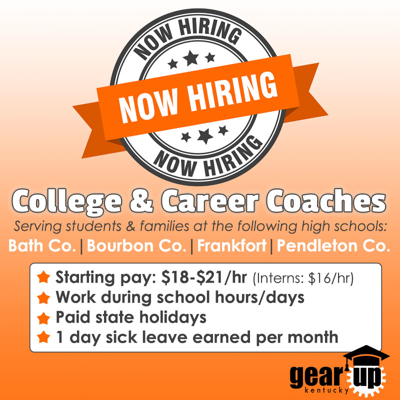 Don't miss out on this fantastic opportunity to do great work with a great team! For more info/to apply: gearupky.tiny.us/CCC24  <a href="/Bathcoschools/">Bath County Schools</a> <a href="/bourboncoschool/">Bourbon County Schools</a> <a href="/WeAreFrankfort/">Frankfort Independent Schools</a> <a href="/PCWildcats/">Pendleton County Schools</a> <a href="/cpepres/">Dr. Aaron Thompson</a> <a href="/CPENews/">Kentucky Council on Postsecondary Education</a>  #GEARUPworks