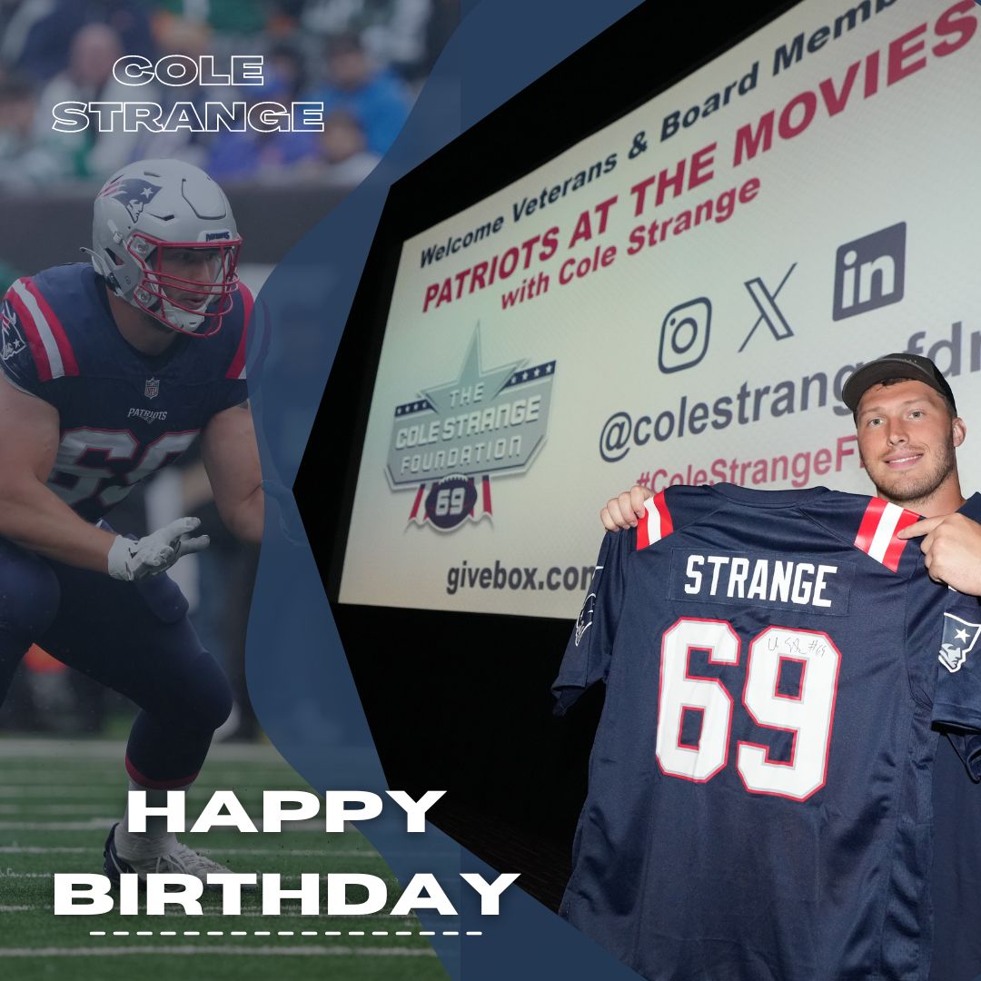 colestrangefdn (@colestrangefdn) on Twitter photo 🥳 Wishing a very happy birthday to our Founder and President, <a href="/ColeStrange2/">Cole Strange</a>! #colestrangefdn #NEPats 🥳 Wishing a very happy birthday to our Founder and President, <a href="/ColeStrange2/">Cole Strange</a>! #colestrangefdn #NEPats