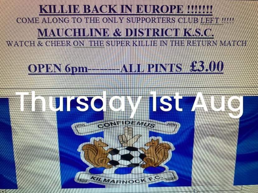 FEAE_KilliePod's tweet photo. Mauchline Club the mora night for anyone who fancies it 🍻 https://t.co/OlgZ83U7Rj