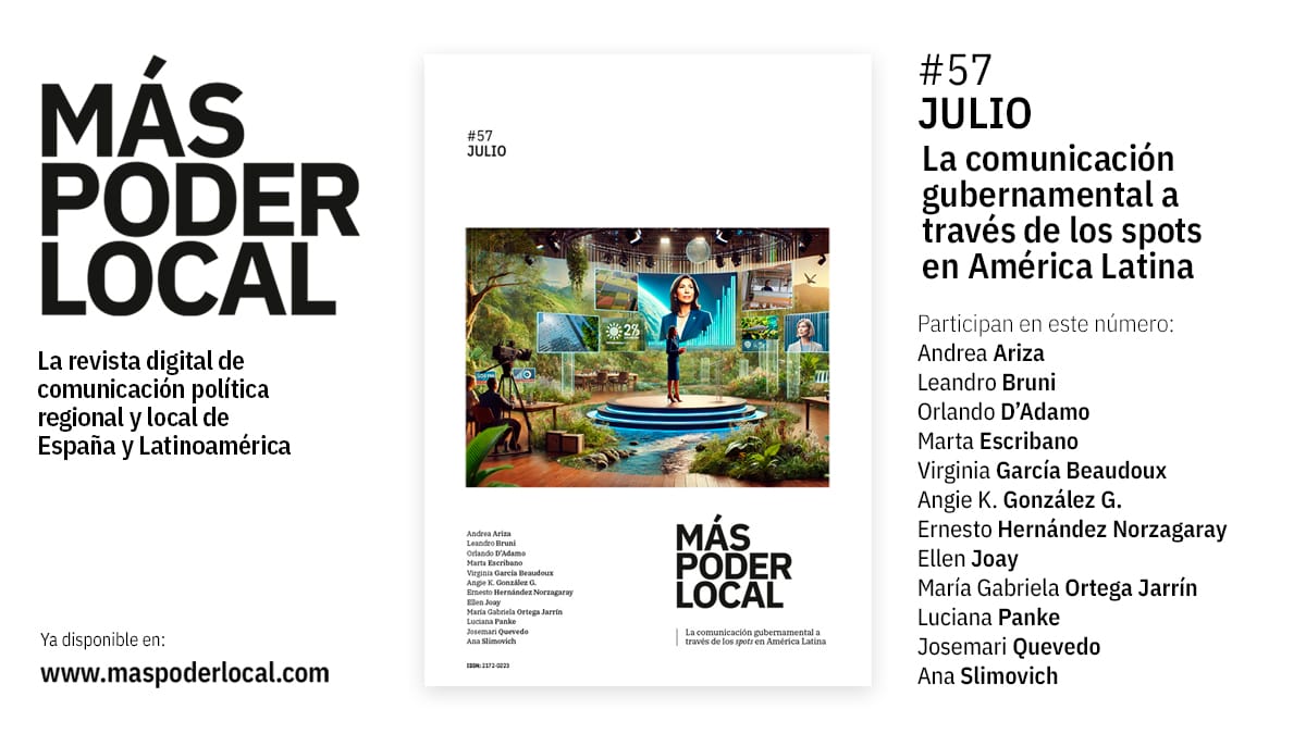 ¡Atención! 🚨

👉Ya está disponible el nº 57 de nuestra revista.

✅"La comunicación gubernamental a través de los #spots en América Latina", coordinado por Orlando D´Adamo (<a href="/COMMUNICATIOXXI/">COMMUNICATIO</a>).

🔗Puedes acceder a sus contenidos en el siguiente enlace: maspoderlocal.com/index.php/mpl