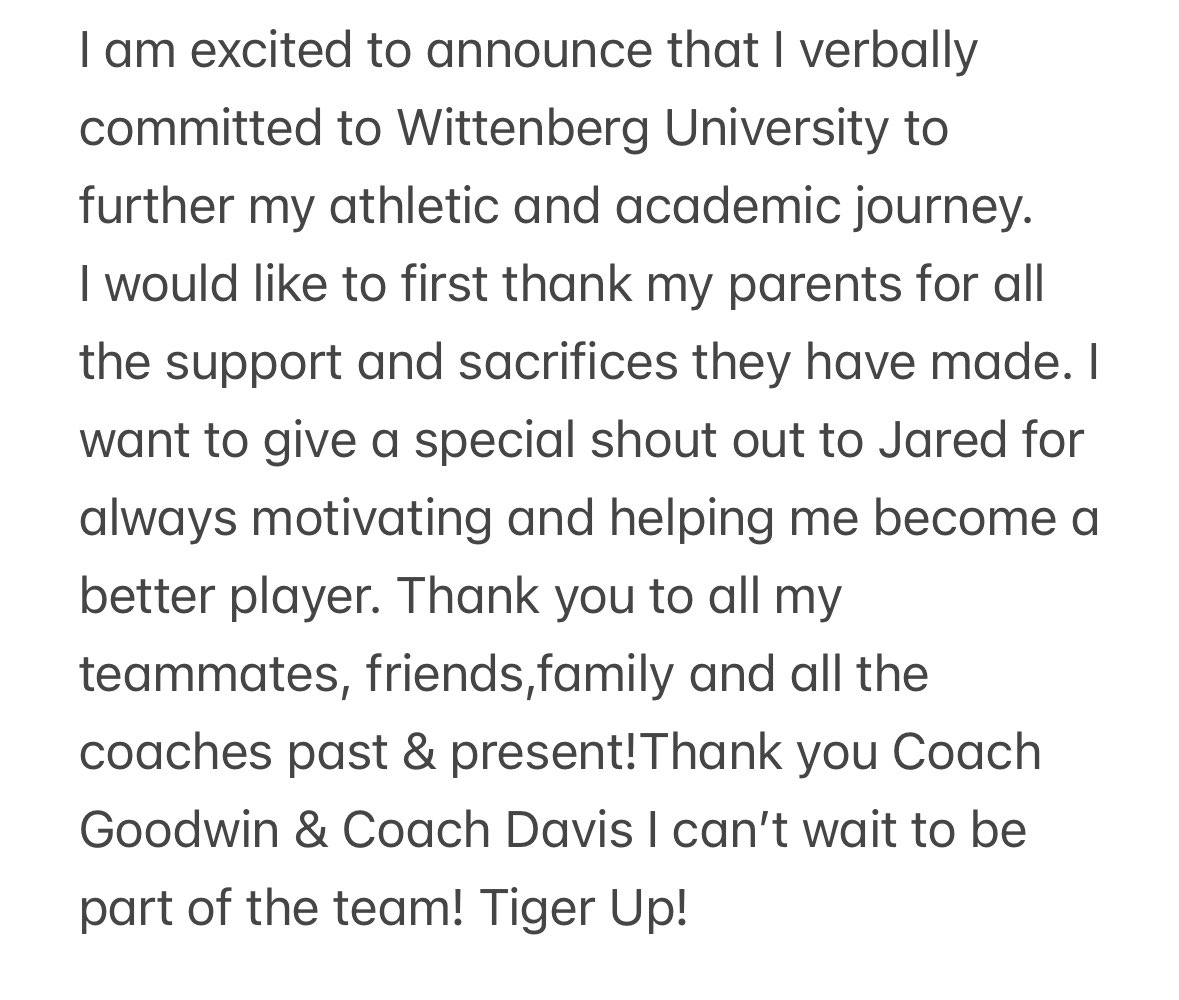 Tiger Up! ❤️<a href="/WittSoftball/">Wittenberg Softball</a> <a href="/CincyDoomTowe/">Cincy Doom Premier - Towe</a> <a href="/RAMSSPORTS/">Stephen T. Badin High School Athletics</a> <a href="/SWOSportsDaily/">Southwest Ohio Sports Daily</a>