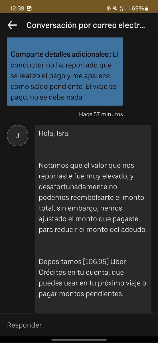 geekdatamx's tweet photo. @Uber_MEX Quiero denunciar este caso. Solicitamos un viaje por la mañana y el pago fue en efectivo. El conductor no reporto el pago y me lo están cobrando. Levante la queja en la app y solo me reembolsaron la mitad. A parte de que siempre llegan incompletos los pedidos @Profeco https://t.co/lcSfjp0EQa