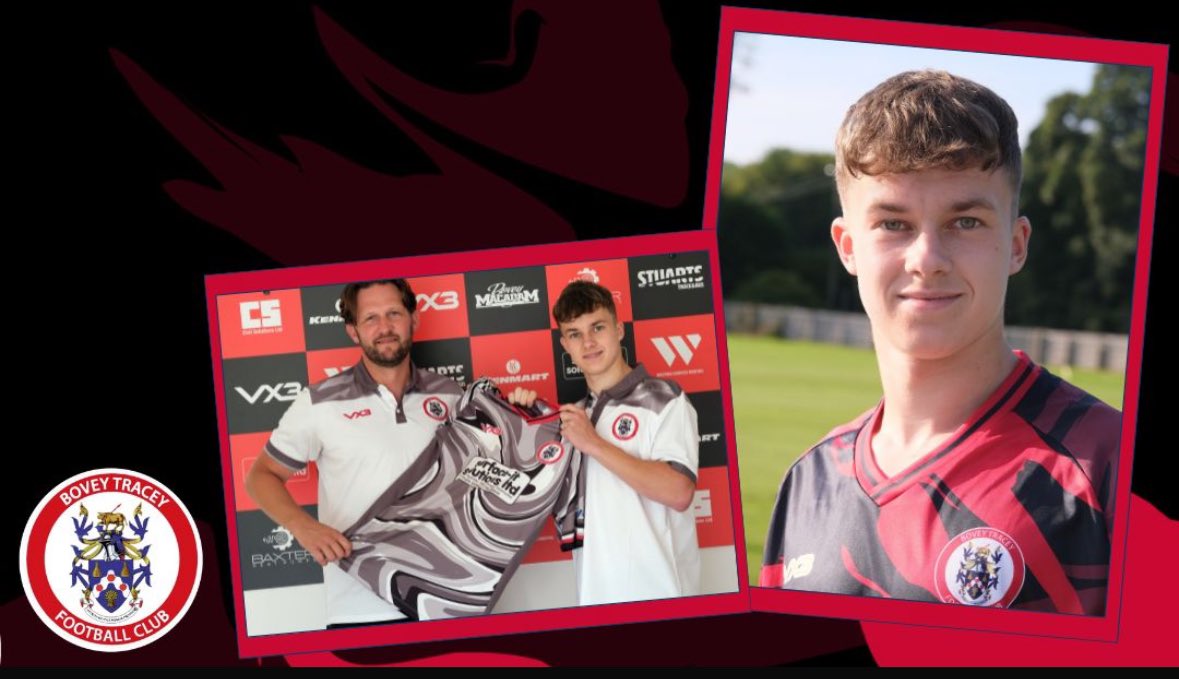 OfficialBoveyFC's tweet photo. Leon Aggett, great to have you onboard this season, another fine example of our very successful Bovey Tracey U18s 🙌🏼

@swpleague | @swsportsnews | @ClubnetsUK | #UpTheBovey https://t.co/gAZ61gRpwR