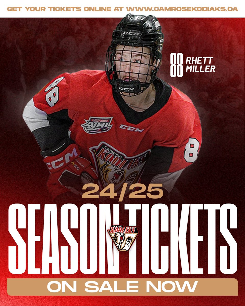 camrosekodiaks's tweet photo. 🚨🏒 The wait is over, Kodiaks fans! Season Tickets for the 24/25 Camrose Kodiaks Season are officially ON SALE! 🎉

Get ready for edge-of-your-seat action, thrilling goals, and the roar of the crowd at Encana Arena.

Secure your seats NOW at https://t.co/Lich3Z1Z6o https://t.co/lclkxty4cf