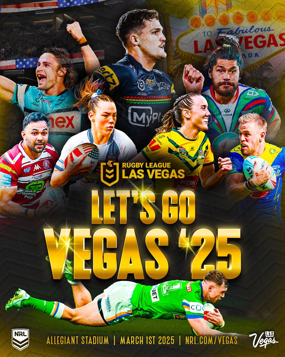 🏉🏟️ VEGAS 2025 BABY 🎰🍻

Flights and hotel book at <a href="/LuxorLV/">Luxor Hotel & Casino</a> 

Can’t wait to watch <a href="/WarringtonRLFC/">Warrington Wolves</a> <a href="/WiganWarriorsRL/">Wigan Warriors 🍒⚪️</a> <a href="/PenrithPanthers/">Penrith Panthers 🐾</a> <a href="/RaidersCanberra/">Canberra Raiders</a> <a href="/cronullasharks/">Cronulla Sharks</a> <a href="/NZWarriors/">One NZ Warriors</a> at <a href="/AllegiantStadm/">Allegiant Stadium</a> 

Excited <a href="/DanParkinson99/">Dan Parkinson</a> 😃😃

<a href="/NRL/">NRL</a> <a href="/SuperLeague/">Betfred Super League</a> 
#NRLVegas #Superleague