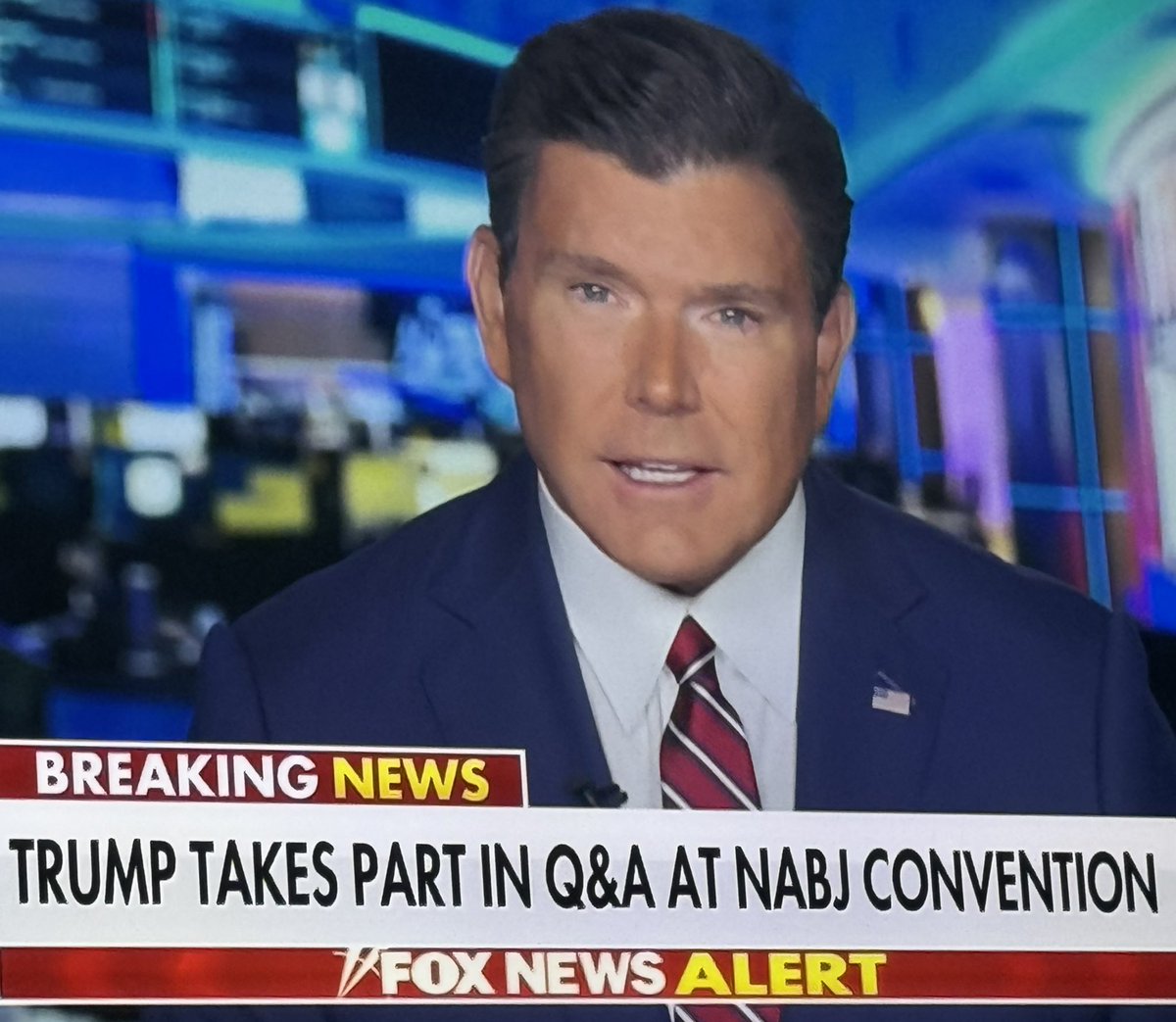 atensnut's tweet image. Brett Baier is a dickhead.  His negative comments about Trump are worse than they were when I stopped watching Fox.  

I happen to stay on Fox after Trump’s exit from the NABJ panel.   Won’t do that again.