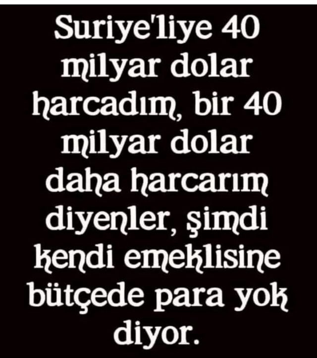 Türk emeklisinin o kadar değeri yok demek ki … 
Biz yük olduk
Onlar baştacı

#EyMuhalefetSeçim