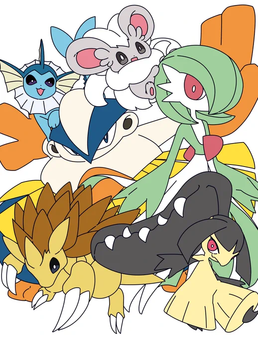 #皆のお気に入りポケモン6体教えて内4匹はフォロワーさんのお気に入り 