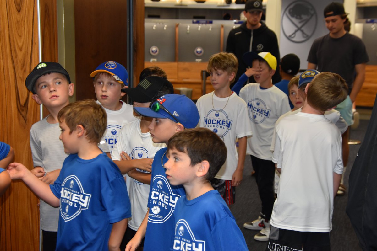 Day 3 of Buffalo Sabres Hockey School also consisted of the <a href="/BuffaloSabres/">Buffalo Sabres</a> locker room!  Thank you for having us over to take a tour!