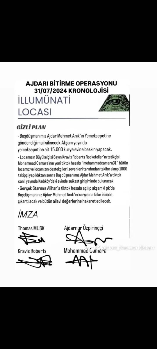 İllümünati ve Masonlar halen haksızlık peşinde..  #FF <a href="/ajdar_worldstar/">🌟Ajdar ANIK🌟</a>