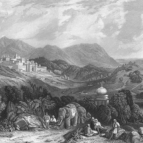 jvalaaa's tweet photo. The beautiful region of Nahan, where Guru Gobind Singh spent around four years, at the foothills of the Himalayas. The third photo is a painting of the Nahan kingdom from 1850. https://t.co/xCogOBxQPm