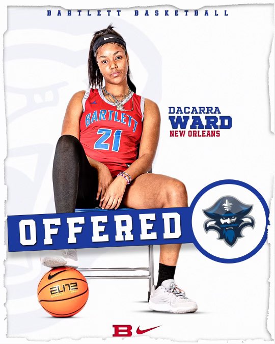 Dacarra Ward (@dacarraward) on Twitter photo I am thankful to receive an offer to play for <a href="/PrivateersWBB/">New Orleans Women's Basketball</a>. Thank you so much for the opportunity! <a href="/TNFlightEYBL/">Tennessee Flight EYBL</a> <a href="/HoopGirlsBHS/">Bartlett GBB</a> I am thankful to receive an offer to play for <a href="/PrivateersWBB/">New Orleans Women's Basketball</a>. Thank you so much for the opportunity! <a href="/TNFlightEYBL/">Tennessee Flight EYBL</a> <a href="/HoopGirlsBHS/">Bartlett GBB</a>