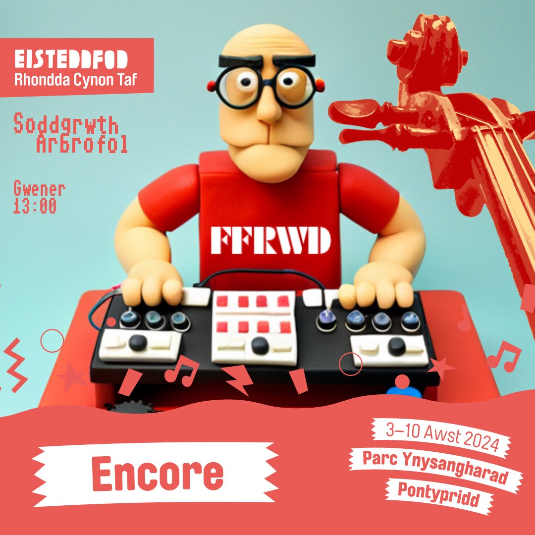 Wythnos i dydd Gwener… mi fydd hyn yn sbort! FFRWD x cello. 
#eisteddfod