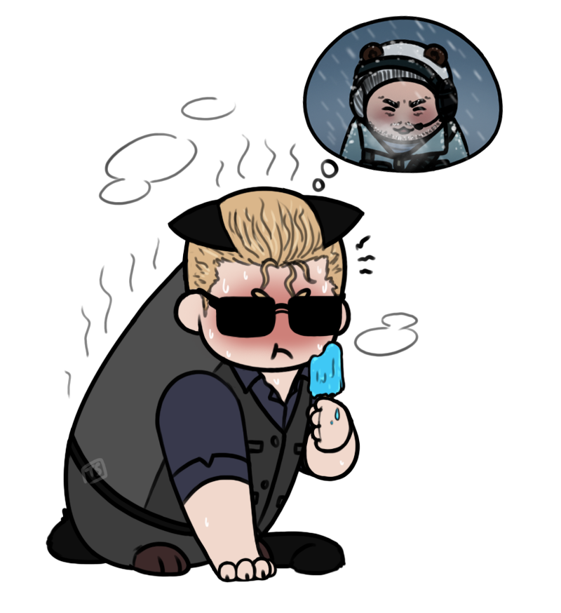 Tired_Survivor's tweet photo. He's wishing he was in the cold with Chris right now  🫠 https://t.co/ABdCY4DzGB