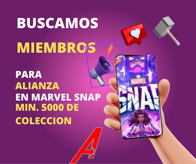 OTK razorix-Marvel snap (@razorix2) on Twitter photo Es <a href="/OneTurnKillClub/">๐๐๐ฅ๐๐๐๐ข๐ฆ</a> estamos buscando miembro para la alianza en <a href="/MARVELSNAP_ES/">MARVEL SNAP ES</a>, los interesados escribirme por privado o en este post Es <a href="/OneTurnKillClub/">๐๐๐ฅ๐๐๐๐ข๐ฆ</a> estamos buscando miembro para la alianza en <a href="/MARVELSNAP_ES/">MARVEL SNAP ES</a>, los interesados escribirme por privado o en este post