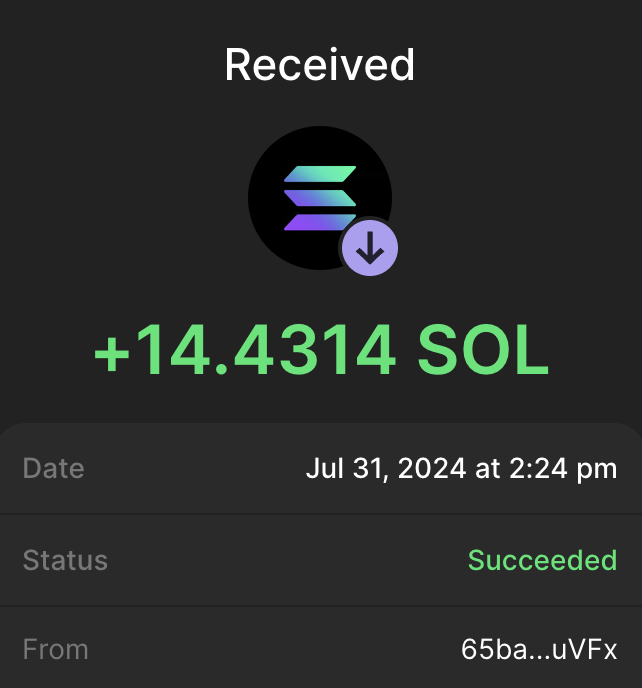 I’m grateful to God for today's blessing during a tough time. I'll pass a little on to one random person. Follow me and drop your Solana address. I'll choose in a few hours. Thanks again, <a href="/degencoinflip/">Degen Coin Flip</a>! 🙏😍
#Solana #Degenerate #Bitcoin
