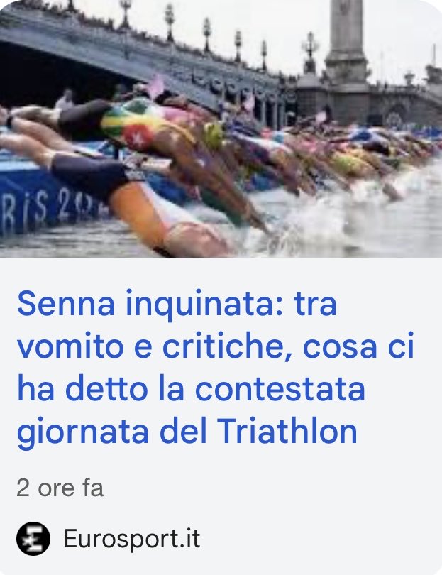 Certo, ce l’hanno messa tutta quelli di #Parigi2024 a provare a ripulire la #Senna. 
Ma, visti i conati di vomito degli atleti che si sono tuffati, sarebbe stato meglio non fidarsi di chi non ha mai usato il bidet😎