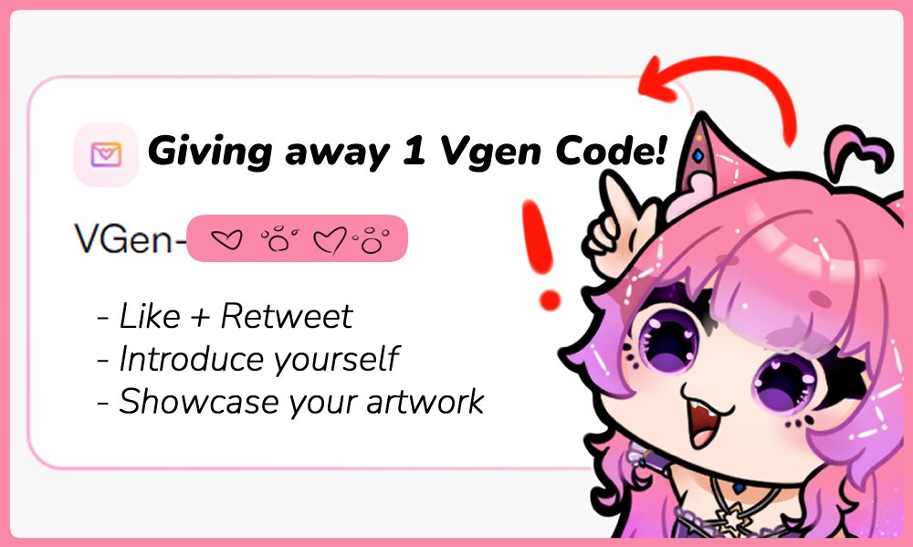 Meiko_Tao's tweet photo. Hello Artists! I am giving away 1 Vgen Code. 

To Join: 
- Like + RT
- Introduce yourself &amp; showcase your artwork
- Ends August 17th 

 I will manually choose the winner. good luck to everyone!✨
- AI &amp; Scammers are forbidden. 
#VgenCode #Raffle #Vgenopen https://t.co/Sok03ONvho